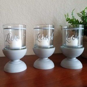 Live Laugh Love 6 Piece Votive Candle Holder Set